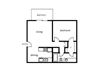 1 bedroom 1 bathroom floor plan at The View At Catalina Apartments in Tucson, AZ